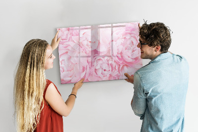 Tableau magnétique effaçable Motif floral avec espace pour photos