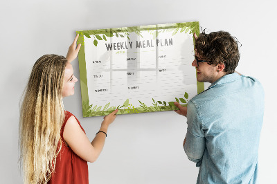 Tableau magnétique effaçable Menu de la semaine