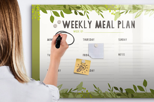 Tableau magnétique effaçable Menu de la semaine