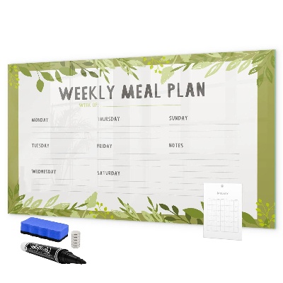 Tableau magnétique effaçable Menu de la semaine