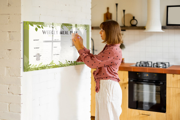 Tableau magnétique effaçable Menu de la semaine