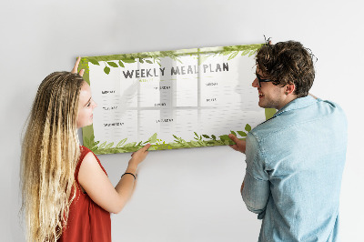 Tableau magnétique effaçable Menu de la semaine