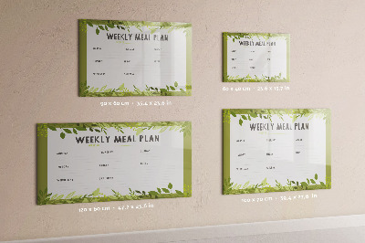 Tableau magnétique effaçable Menu de la semaine