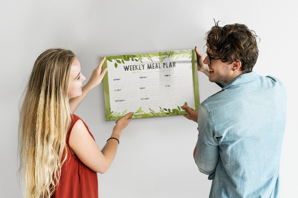 Tableau magnétique effaçable Menu de la semaine