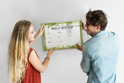 Tableau magnétique effaçable Menu de la semaine