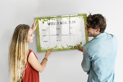 Tableau magnétique effaçable Menu de la semaine