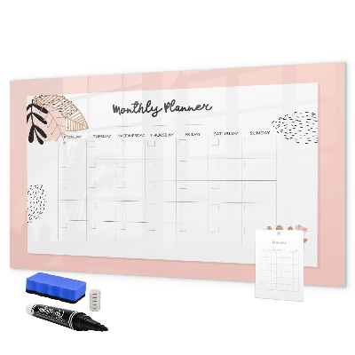 Tableau effaçable magnétique Agenda mensuel avec espace pour photos