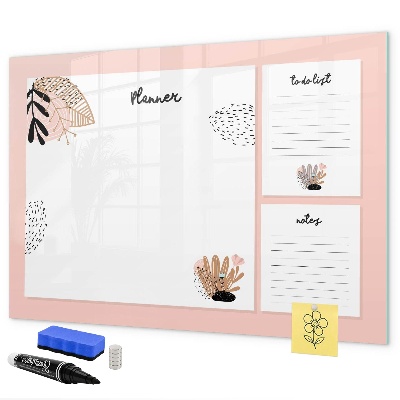 Tableau magnétique effaçable Agenda avec espace pour photos