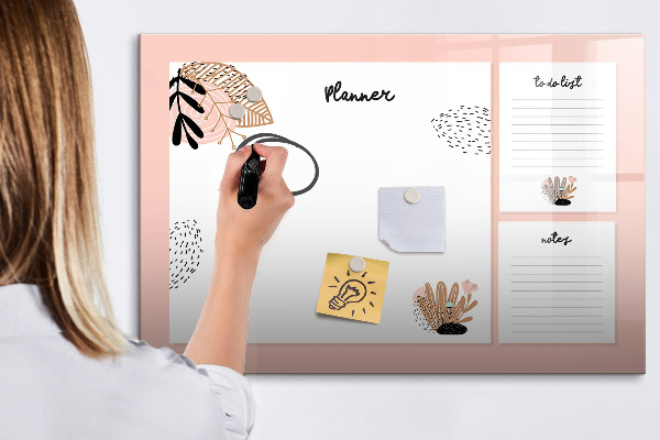 Tableau magnétique effaçable Agenda avec espace pour photos