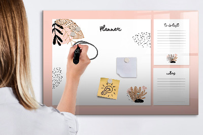 Tableau magnétique effaçable Agenda avec espace pour photos