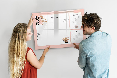 Tableau magnétique effaçable Agenda avec espace pour photos
