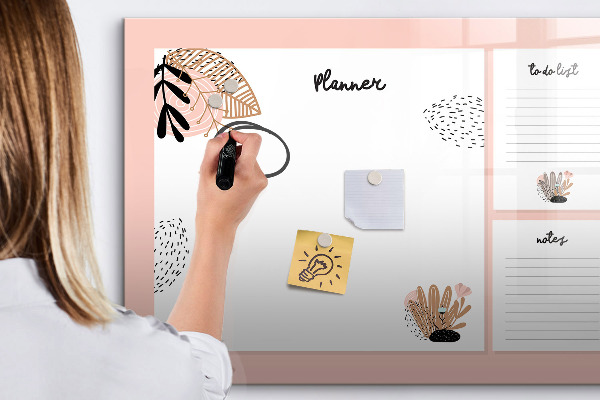 Tableau magnétique effaçable Agenda avec espace pour photos