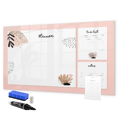 Tableau magnétique effaçable Agenda avec espace pour photos