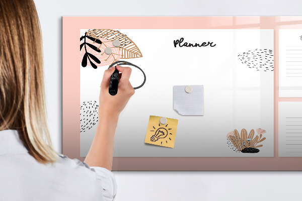 Tableau magnétique effaçable Agenda avec espace pour photos