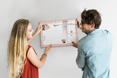 Tableau magnétique effaçable Agenda avec espace pour photos