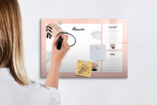 Tableau magnétique effaçable Agenda avec espace pour photos