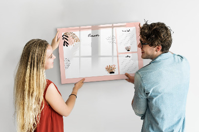 Tableau magnétique effaçable Agenda avec espace pour photos