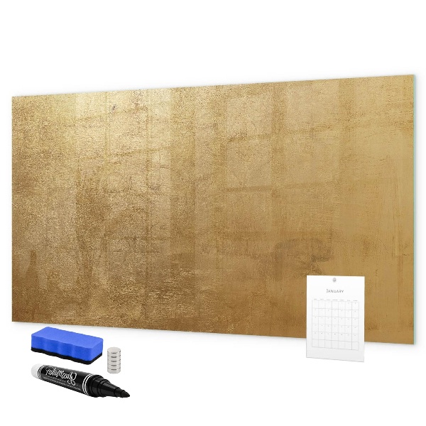 Tableau magnétique effaçable Tableau doré pour notes et photos
