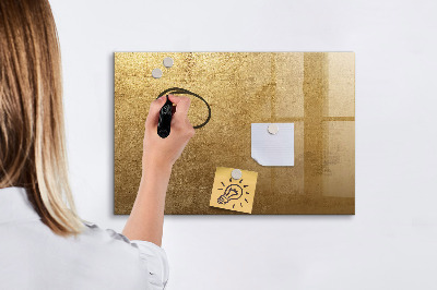 Tableau magnétique effaçable Tableau doré pour notes et photos