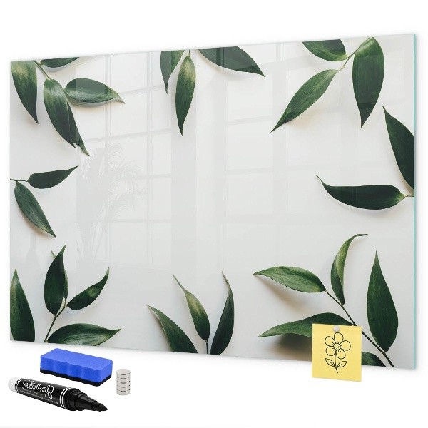 Tableau magnétique effaçable Tableau mémo élégant avec des plantes