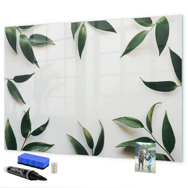 Tableau magnétique effaçable Tableau mémo élégant avec des plantes