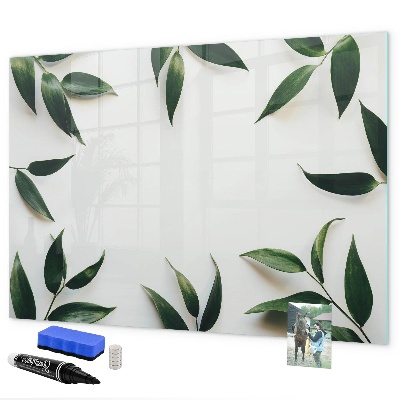 Tableau magnétique effaçable Tableau mémo élégant avec des plantes