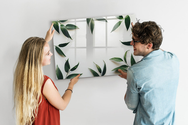 Tableau magnétique effaçable Tableau mémo élégant avec des plantes