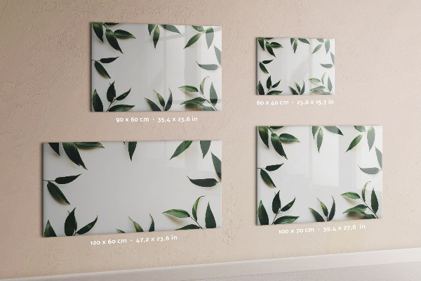 Tableau magnétique effaçable Tableau mémo élégant avec des plantes