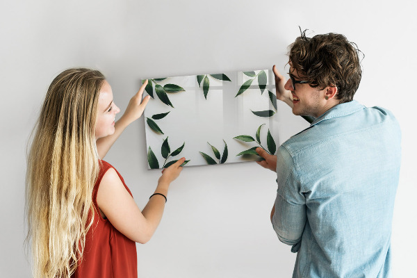 Tableau magnétique effaçable Tableau mémo élégant avec des plantes