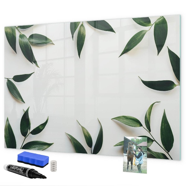 Tableau magnétique effaçable Tableau mémo élégant avec des plantes