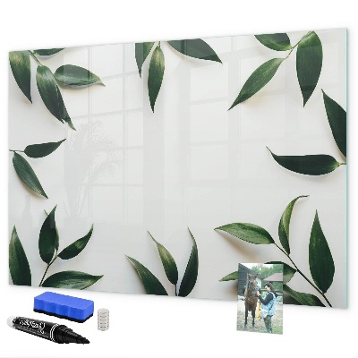 Tableau magnétique effaçable Tableau mémo élégant avec des plantes
