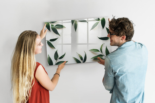 Tableau magnétique effaçable Tableau mémo élégant avec des plantes