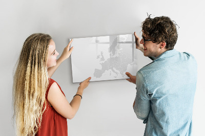 Tableau effaçable magnétique Affiche interactive pour photos et notes