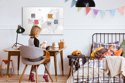 Tableau effaçable magnétique Affiche interactive pour photos et notes