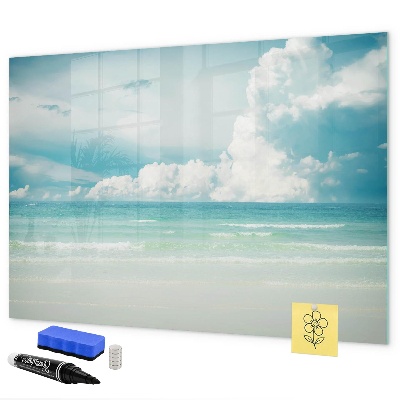 Tableau magnétique effaçable Tableau magnétique avec photos de bord de mer