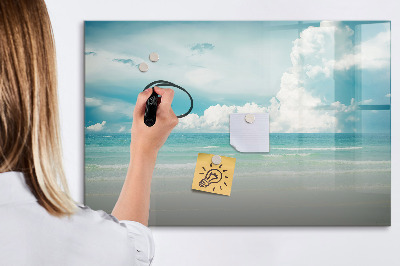 Tableau magnétique effaçable Tableau magnétique avec photos de bord de mer