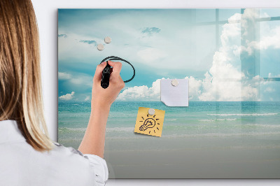 Tableau magnétique effaçable Tableau magnétique avec photos de bord de mer