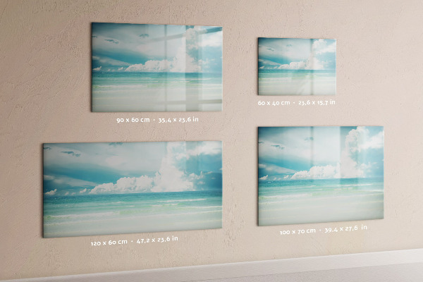 Tableau magnétique effaçable Tableau magnétique avec photos de bord de mer