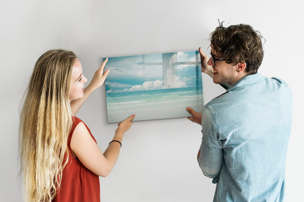 Tableau magnétique effaçable Tableau magnétique avec photos de bord de mer