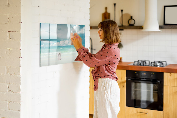 Tableau magnétique effaçable Tableau magnétique avec photos de bord de mer
