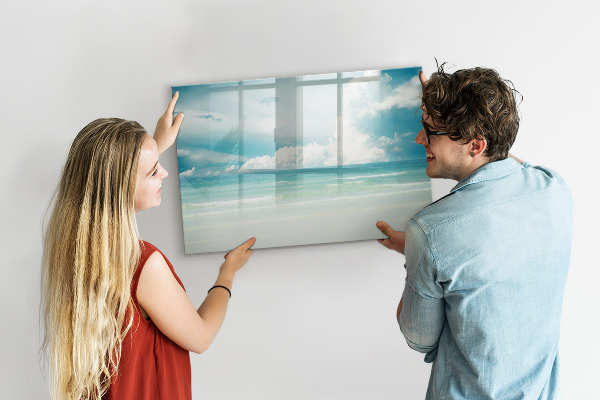 Tableau magnétique effaçable Tableau magnétique avec photos de bord de mer