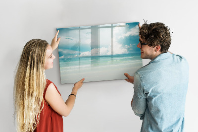 Tableau magnétique effaçable Tableau magnétique avec photos de bord de mer