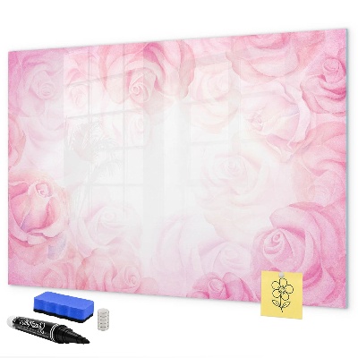 Tableau effaçable magnétique Tableau rose pour photos et notes