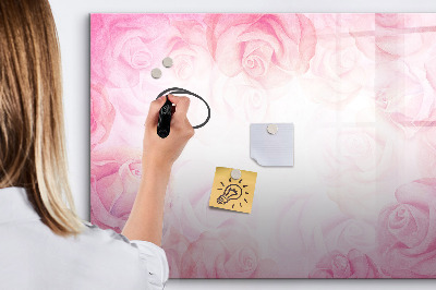 Tableau effaçable magnétique Tableau rose pour photos et notes