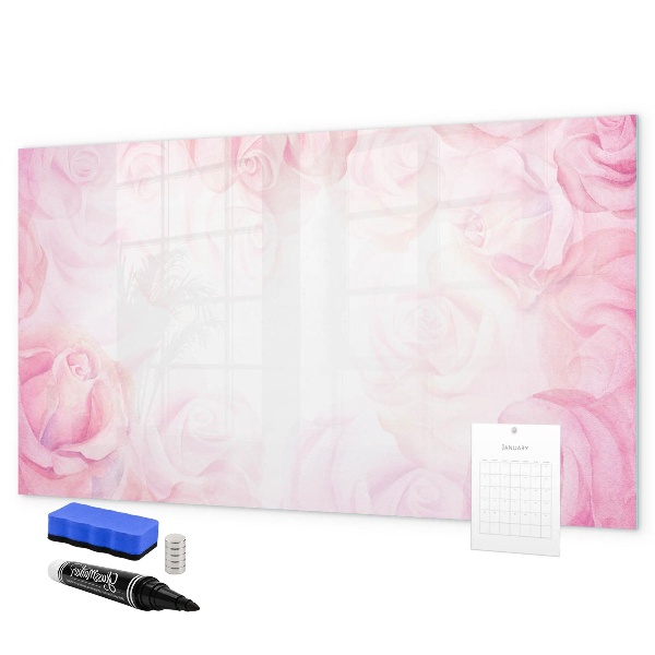 Tableau effaçable magnétique Tableau rose pour photos et notes