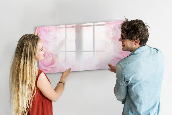 Tableau effaçable magnétique Tableau rose pour photos et notes