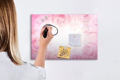 Tableau effaçable magnétique Tableau rose pour photos et notes