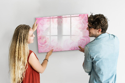 Tableau effaçable magnétique Tableau rose pour photos et notes
