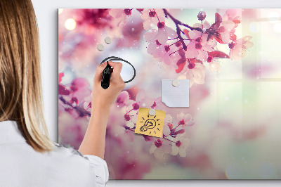 Tableau effaçable magnétique Collage floral avec photos et notes