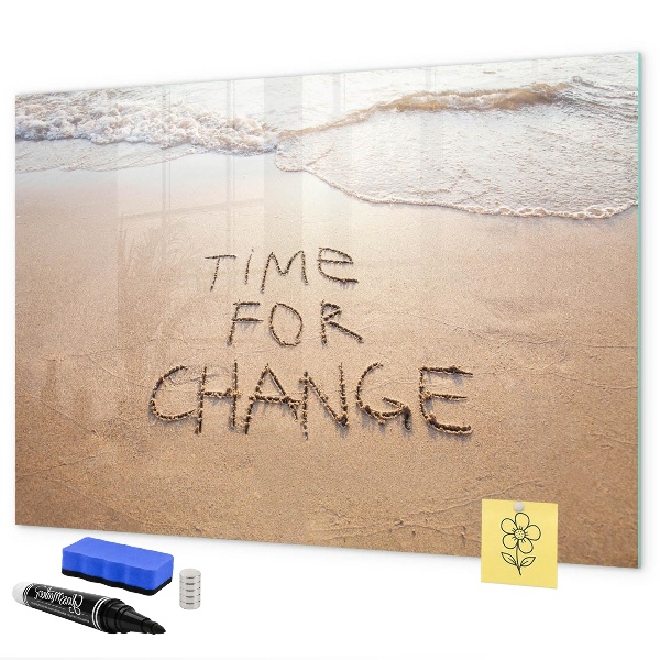 Tableau effaçable magnétique L'heure est aux changements et aux souvenirs